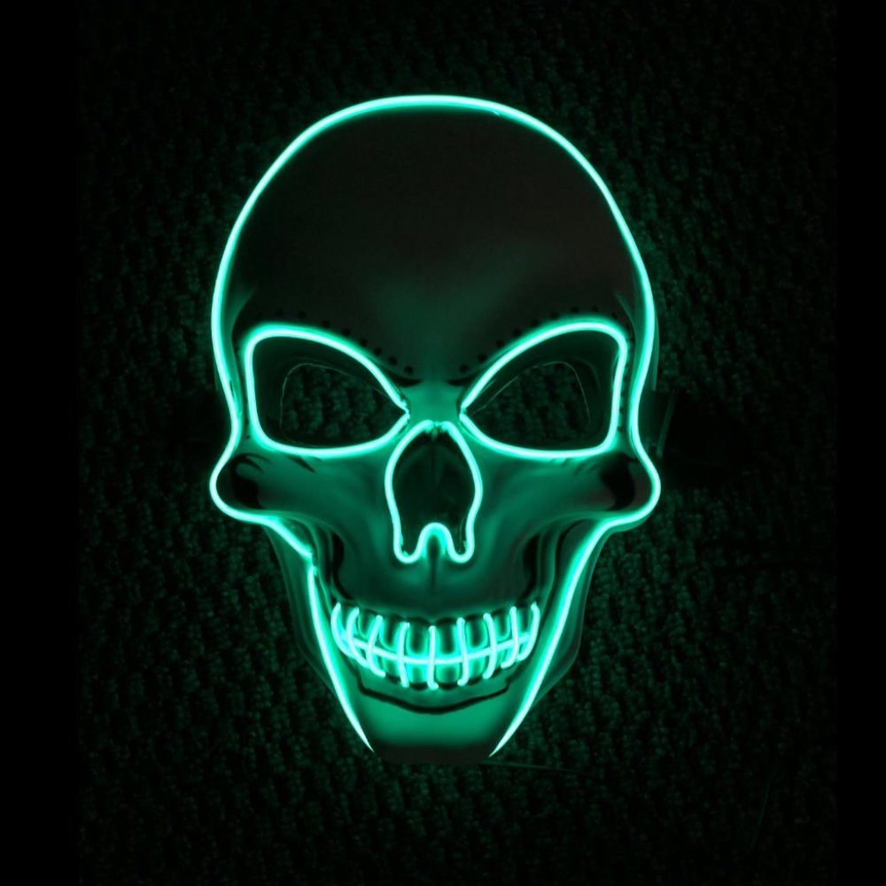Scary Halloween Mask LED Light up, Great Costume for Parties and October Fest